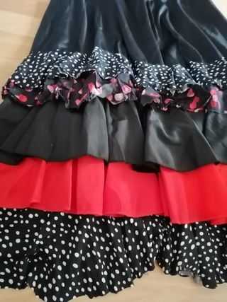 Falda Flamenca niña - Negra con Volantes