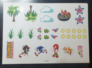 SONIC: Pegatinas, tatuajes y juguetes 