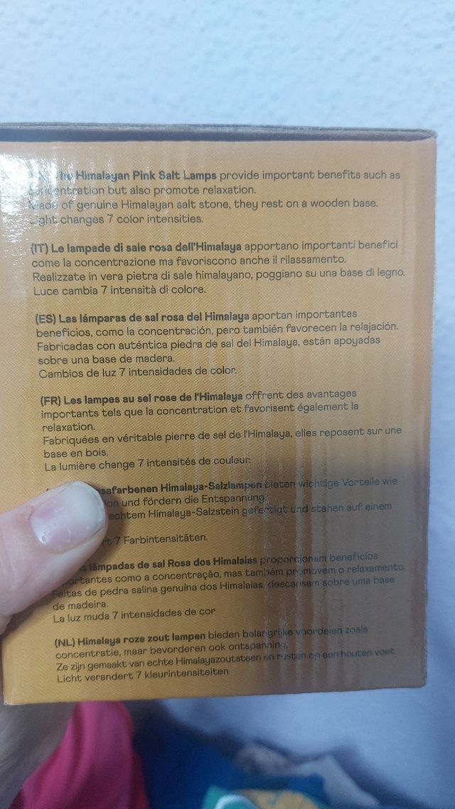 Lámpara sal Himalaya - NUEVA