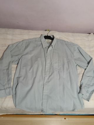 Camisa Cuadros Azul de Hombre