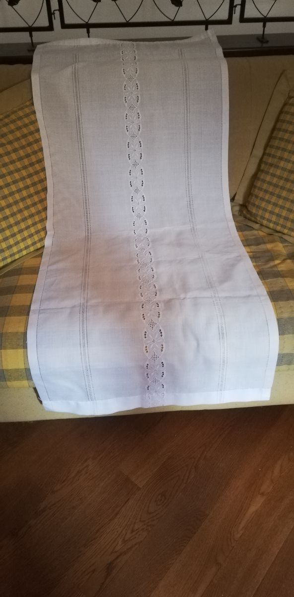 Tenda lino bianca 140x58 cm