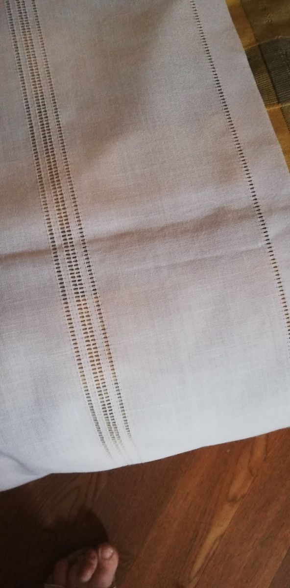 Tenda lino bianca 140x58 cm