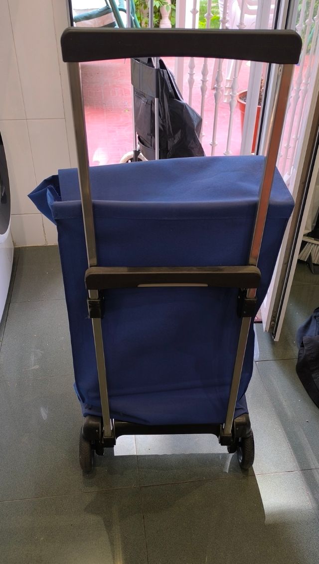 Carro compra plegable azul