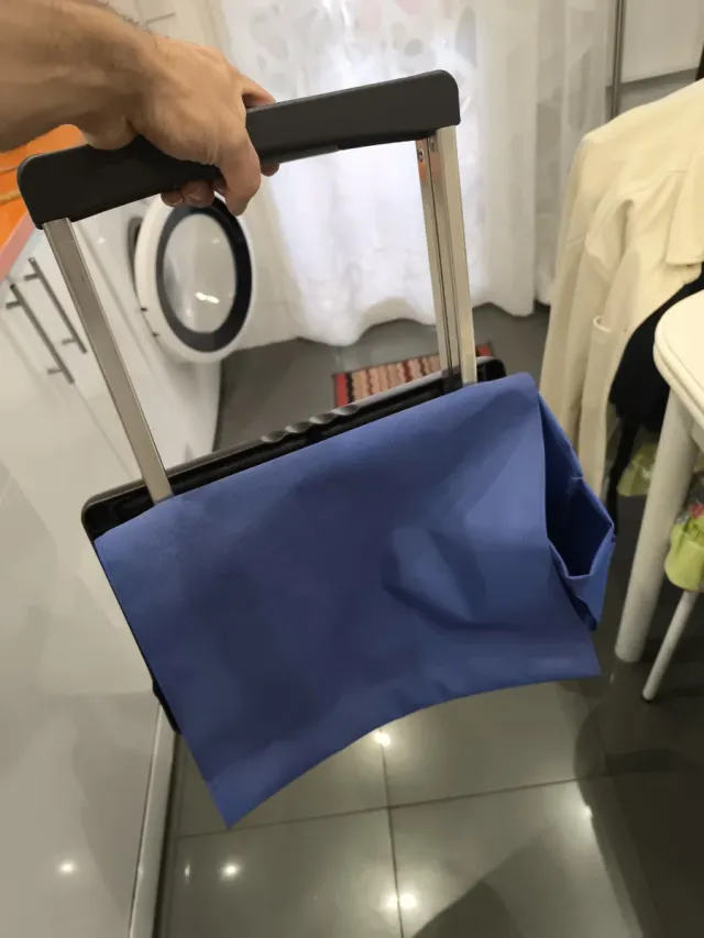 Carro compra plegable azul