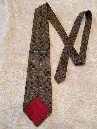 Corbata marrón-verde oliva