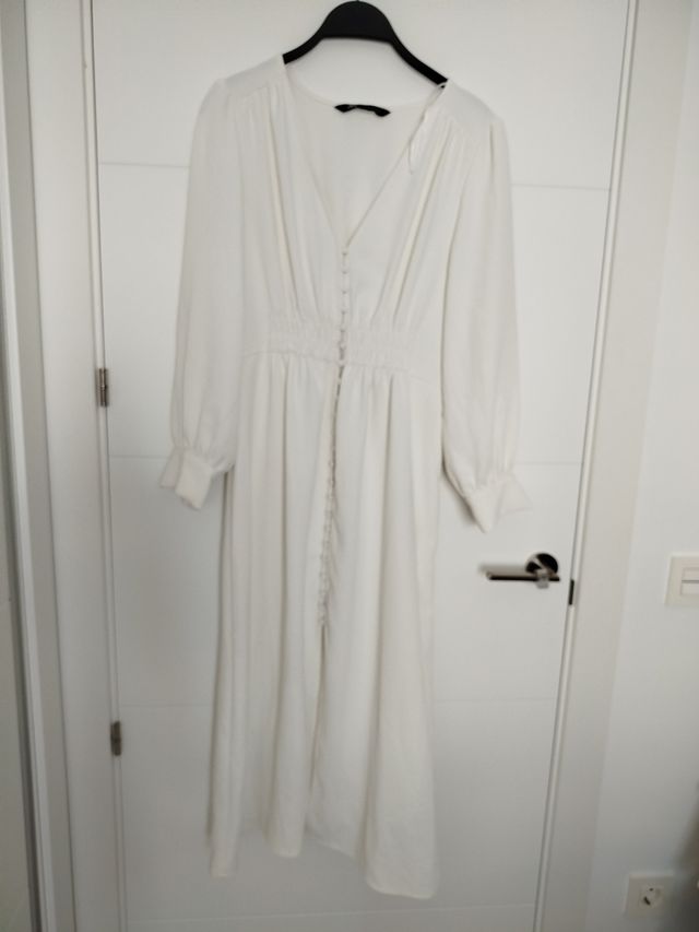 Vestido midi blanco