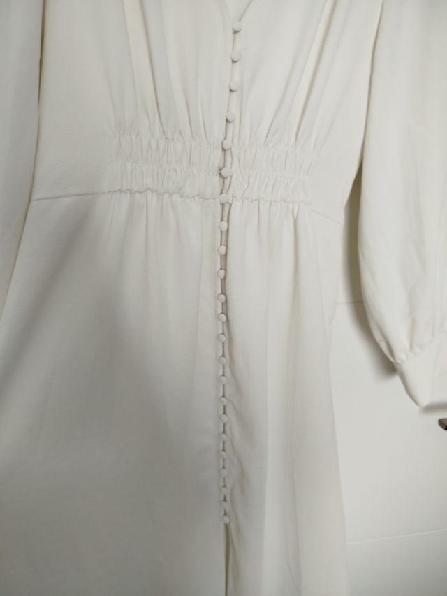 Vestido midi blanco