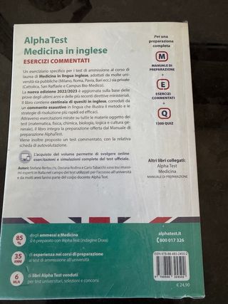 AlphaTest Medicina in inglese: Esercizi commentati