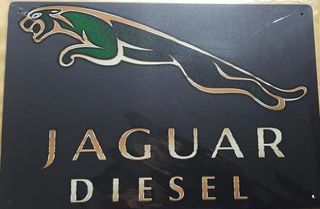 Cartel Metálico Jaguar Diesel