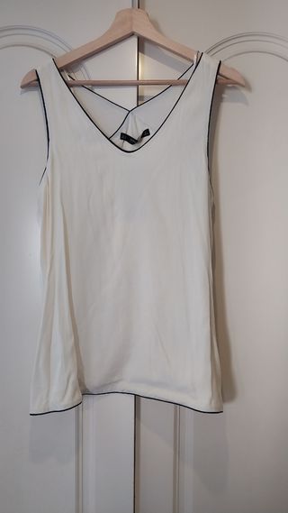 Blusa Zara blanca talla M