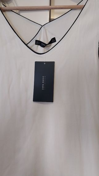 Blusa Zara blanca talla M
