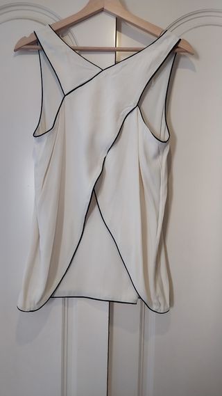 Blusa Zara blanca talla M