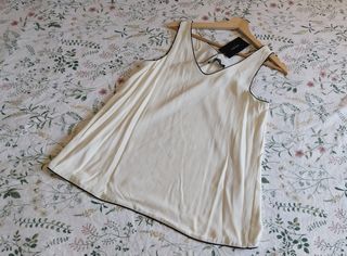 Blusa Zara blanca talla M