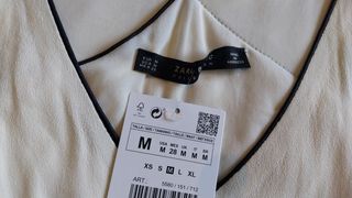 Blusa Zara blanca talla M
