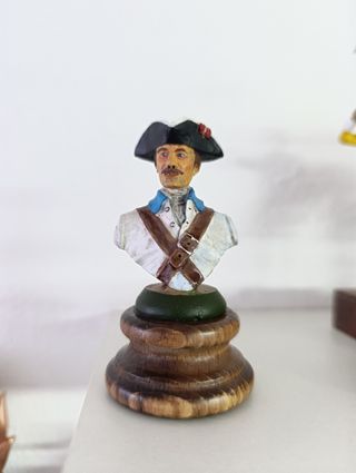 Busto de plomo soldado español