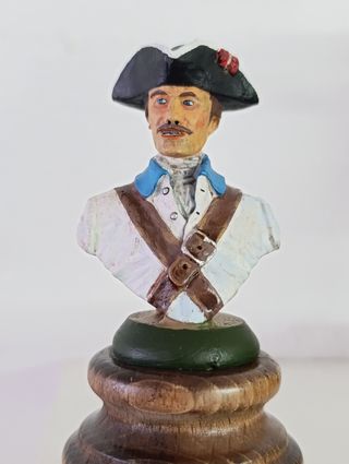 Busto de plomo soldado español