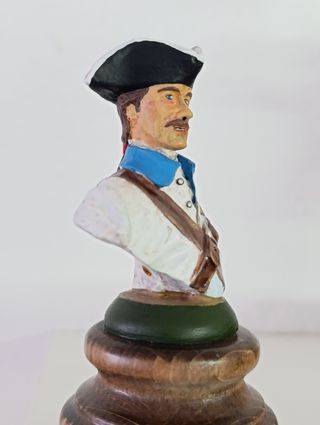 Busto de plomo soldado español