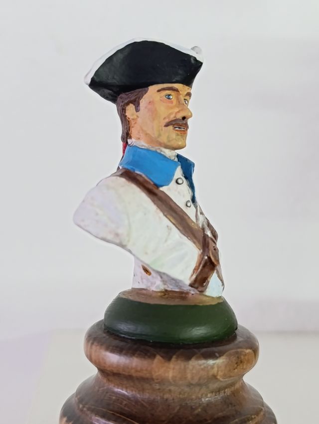 Busto  de plomo soldado español