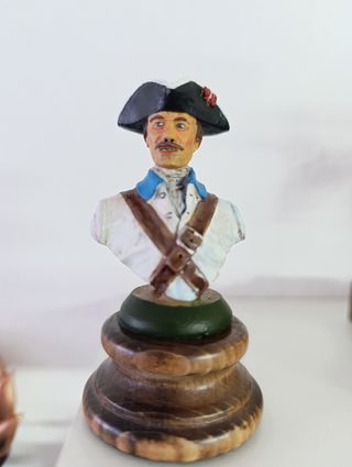 Busto de plomo soldado español