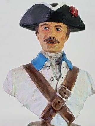 Busto de plomo soldado español
