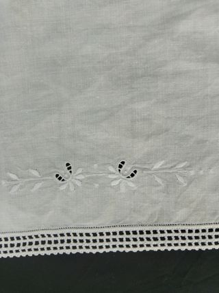 4 Naperons Vintage Variados Linho e Crochê