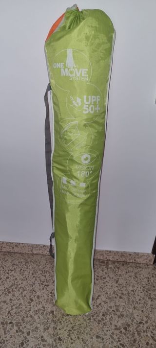 Sombrilla playa wiko - Verde Oliva/Naranja