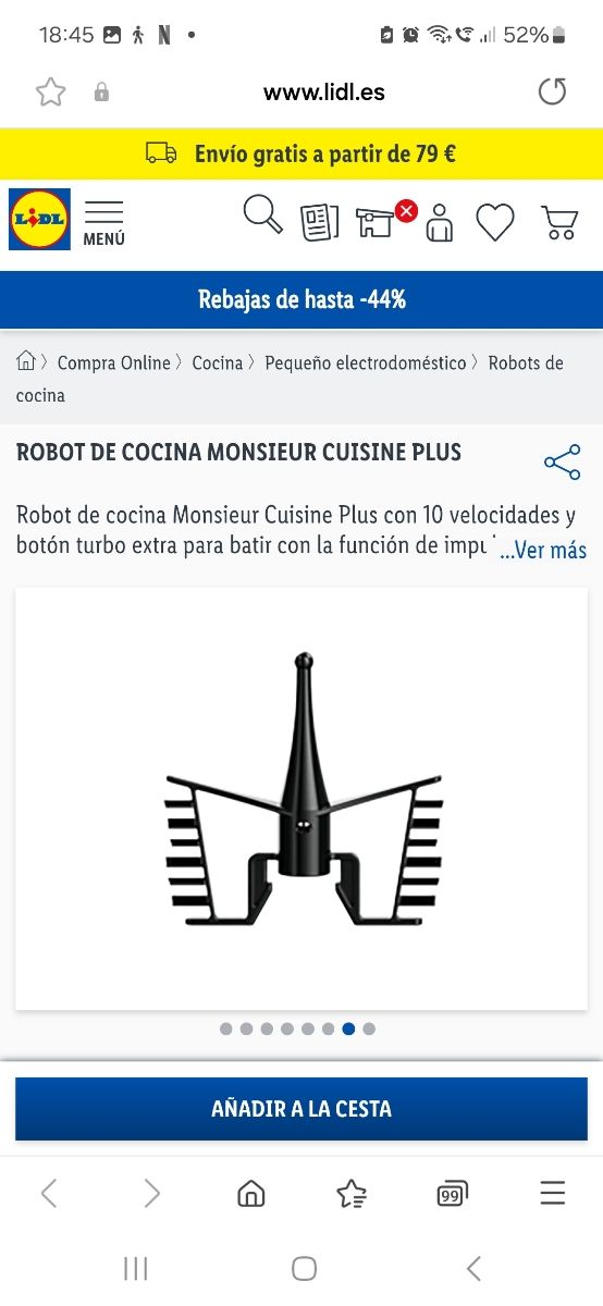 Robot Cocina Monsieur Cuisine Plus diciembre 2019.