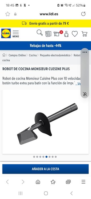 Robot Cocina Monsieur Cuisine Plus diciembre 2019.