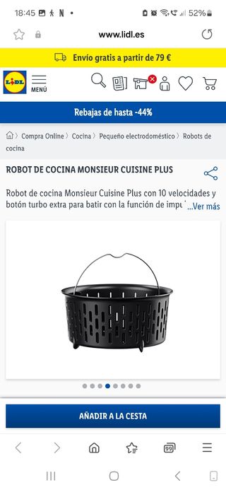 Robot Cocina Monsieur Cuisine Plus diciembre 2019.