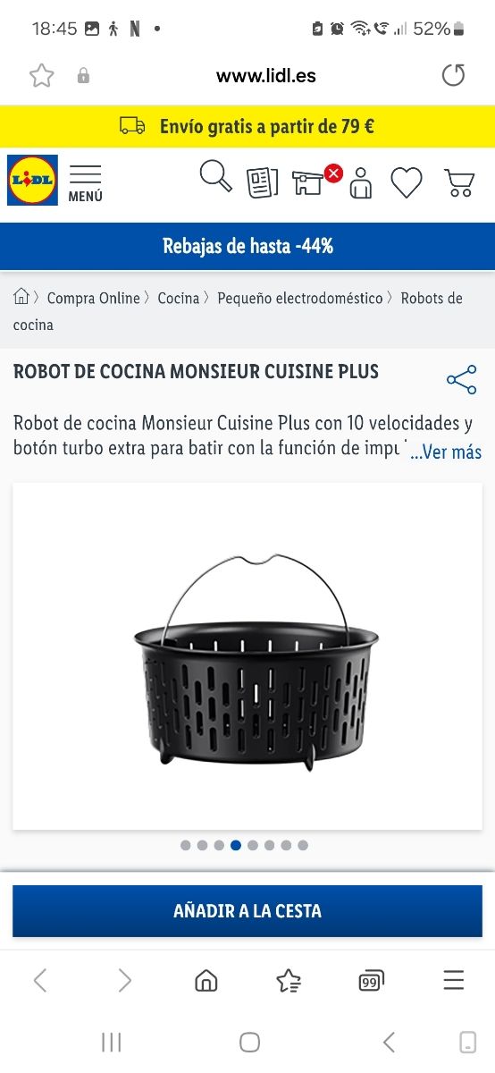 Robot Cocina Monsieur Cuisine Plus diciembre 2019.