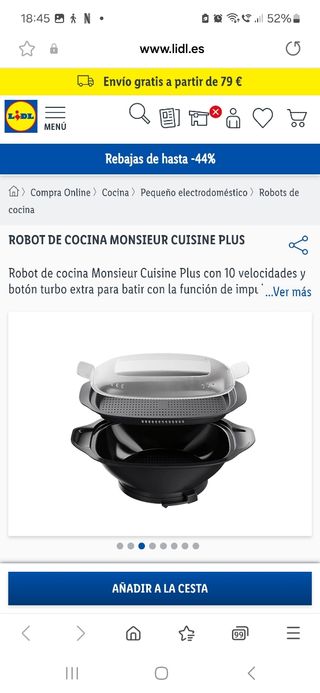 Robot Cocina Monsieur Cuisine Plus diciembre 2019.