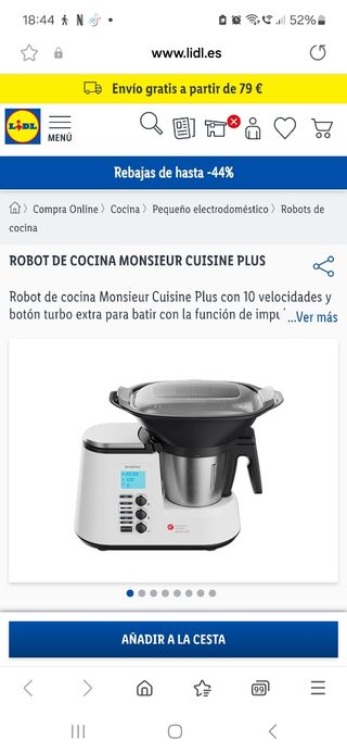 Robot Cocina Monsieur Cuisine Plus diciembre 2019.