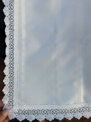 Toalha de Chá c/ Renda - Branca