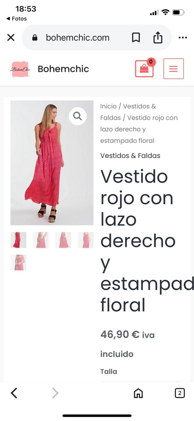 Vestido boho rosa largo