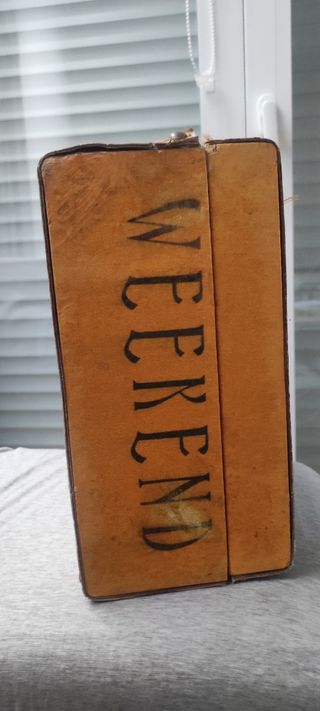 Maletín vintage beige y marrón