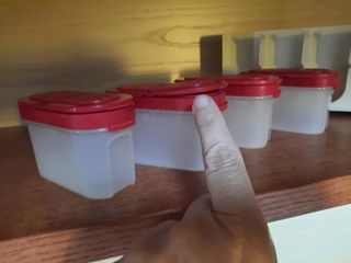 4 portaspezie Tupperware