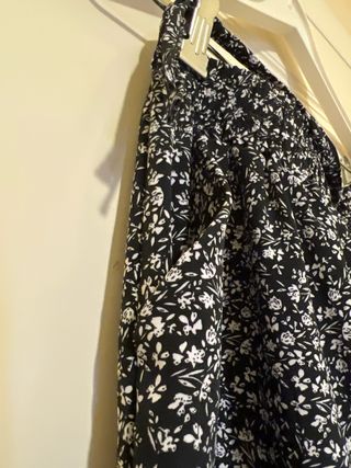 Pantalón estampado mujer - blanco y negro