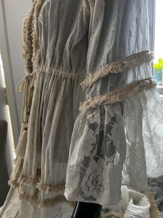Vestido boho chic blanco roto