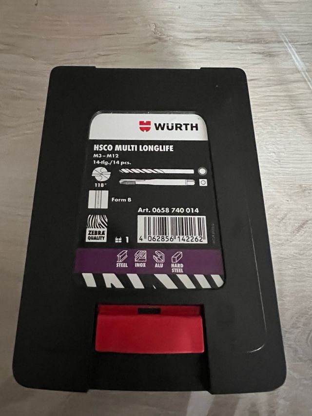 Kit maschiatore Wurth 14pz HSS