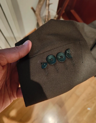 Blazer Zara verde militar talla 36