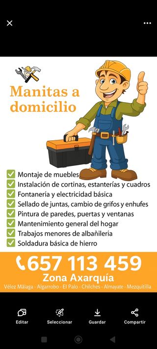 Manitas a domicilio (zona de la Axarquia)