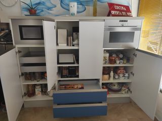 Aparador blanco azul - nuevo , formica . encimera 