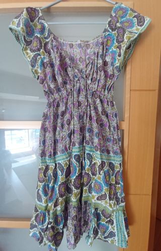 Vestido boho chic multicolor