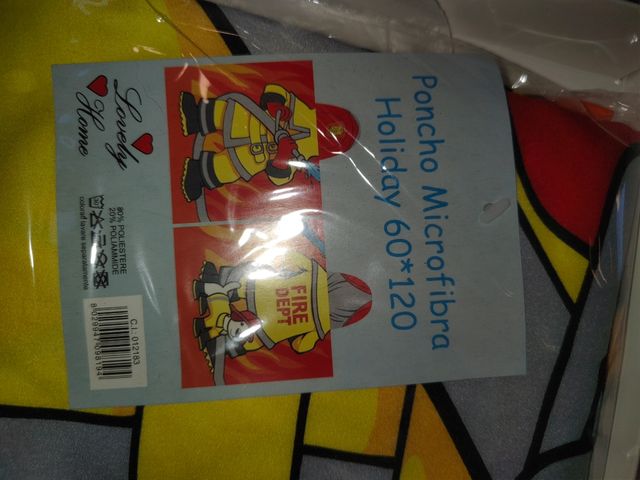 Poncho microfibra bimbo 60x120