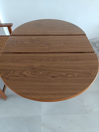 Mesa redonda extensible madera
