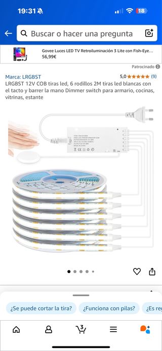 Tira LED RGB 12V Gobest - 6x1m