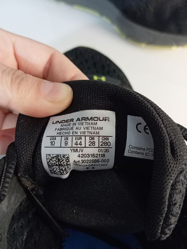 Zapatillas deportivas hombre,N°44, Under Armour