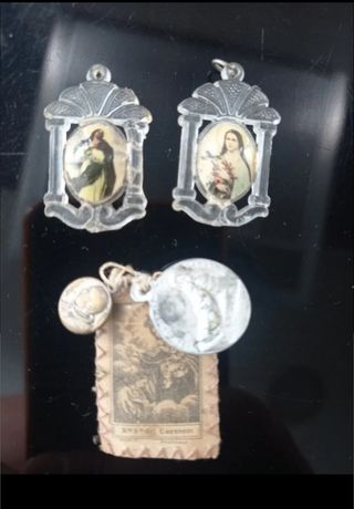 Medallas reliquias vintage x2