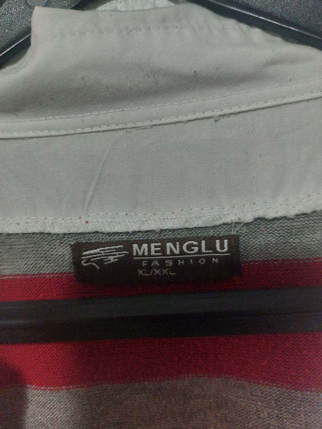 Jersey rayas gris-rojo