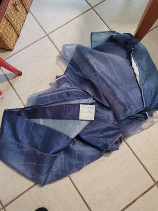 Tendoni doppio velo blu viola